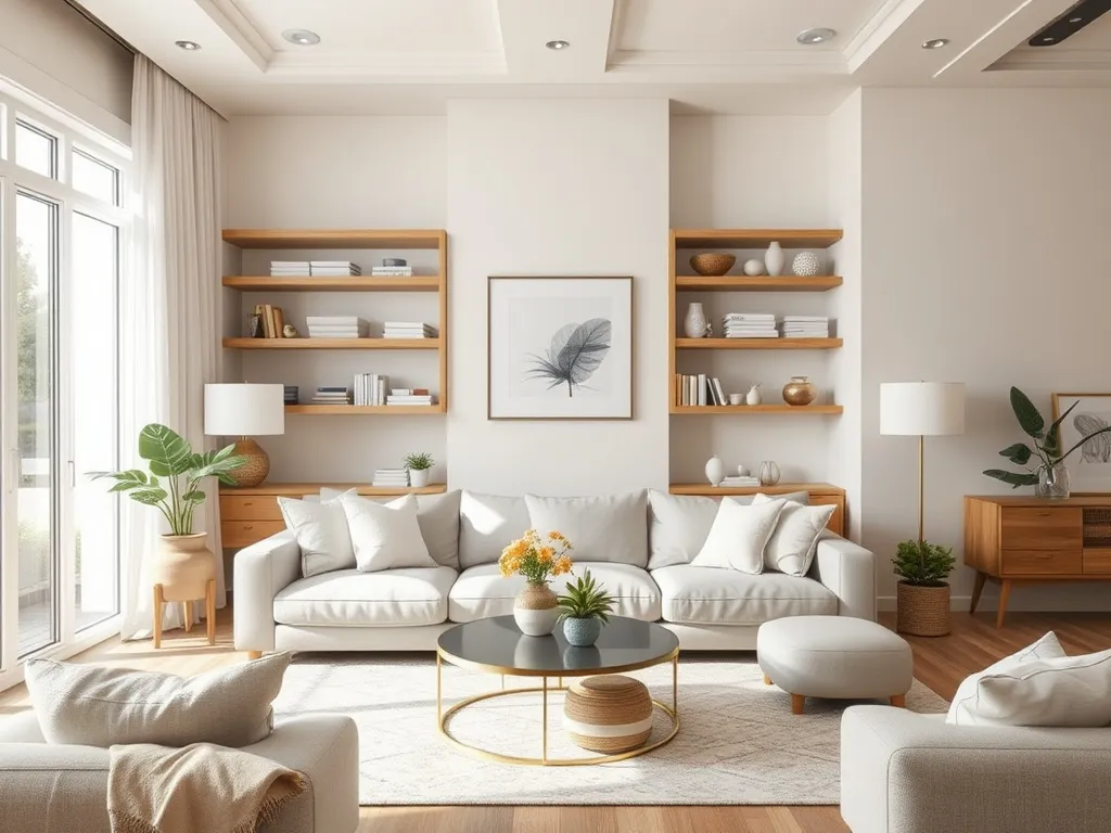 Ryddelig stue med planter